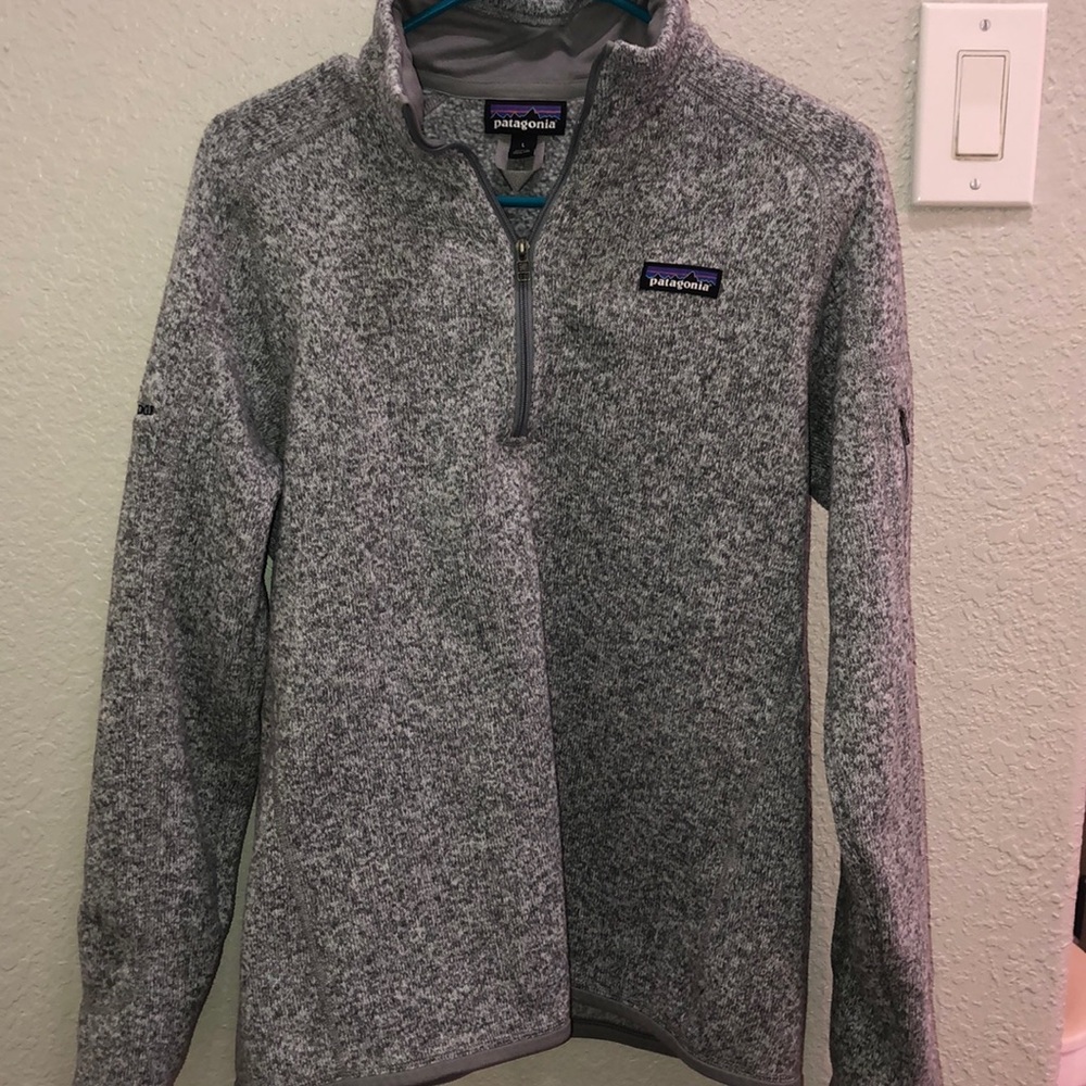 A gray Patagonia sweater